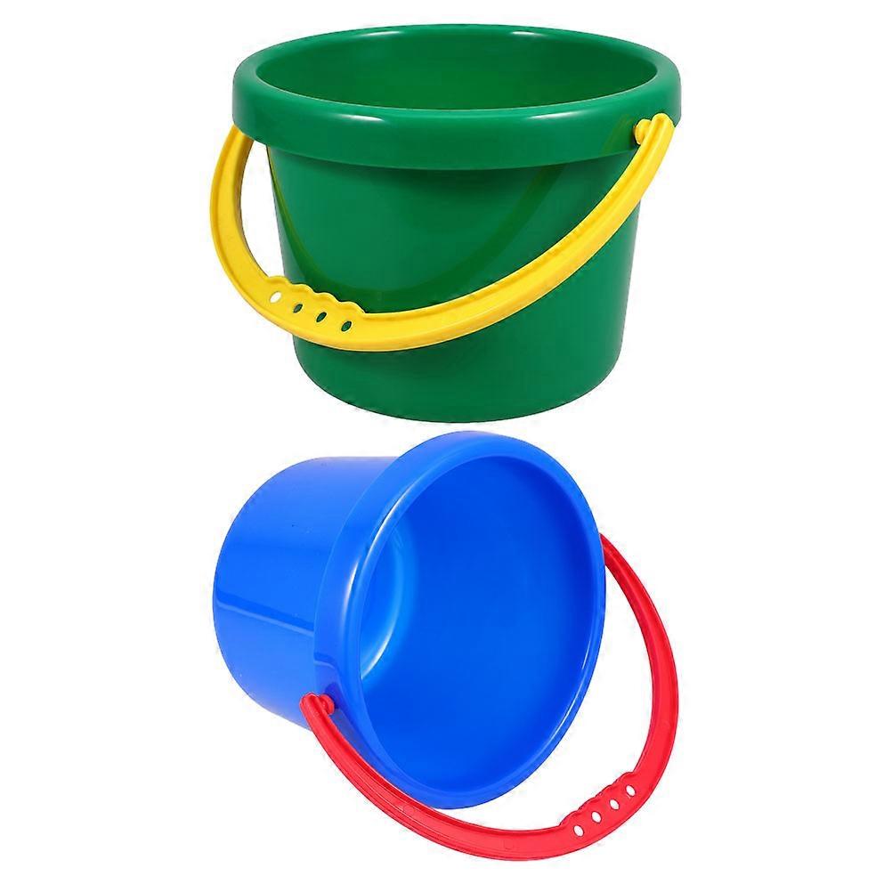 2 stücke Strand Sand Eimer mit Griff Tragbare Wasser Eimer Sand Spielen Eimer