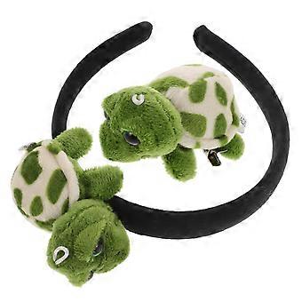 Schildpadhoofdband van stof voor Halloweenkostuum, hoofdband met haarclip, 2 sets