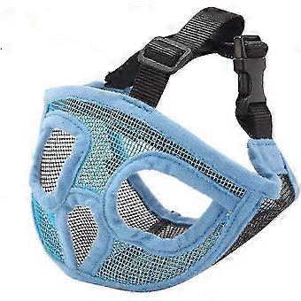 PETEMOO Short Snout Dog Muzzle- Adjustable Breathable Mesh Bulldog Muzzle for Biting Chewing Barking Dog Mask