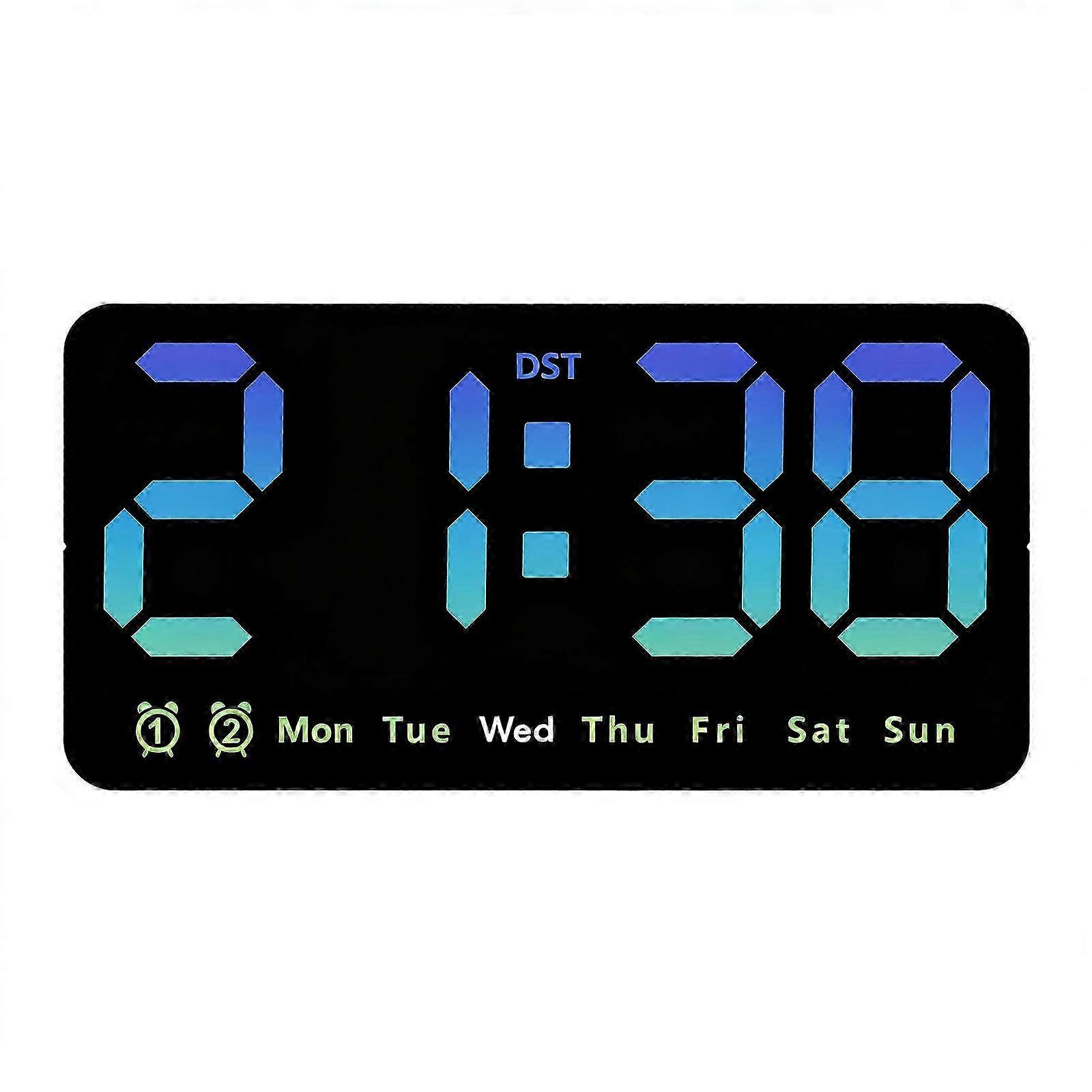 Large Digital Clock Pink Wall Designed For Classroom Dual Alarms Easy Snooze Functionality Flexible