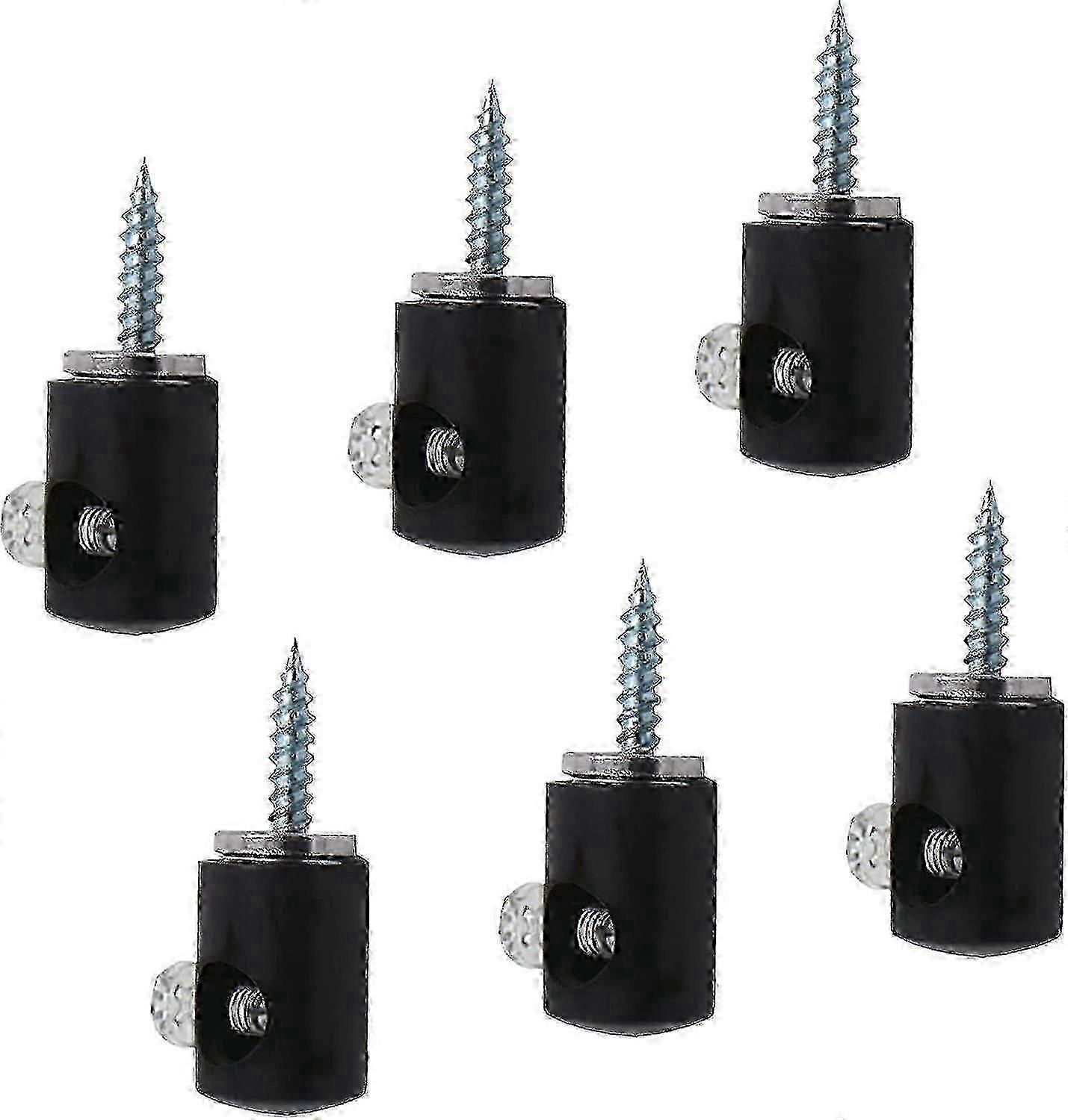 6 Pack Lighting Hooks for Chandelier, Ceiling Light - Black