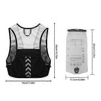 Running Hydration Vest Pack Outdoor Tragbarer Trinkrucksack Spritzwassergeschützte Fahrradtasche mit 2L Wasserblase