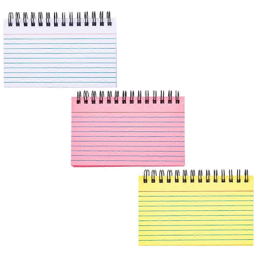Colorful Coil Notepads for Writing 3Pcs Portable Multi-Function Pads