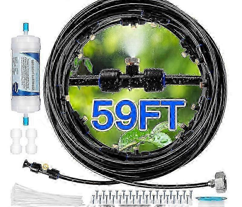 Misting System with Filter 59FT(18M)+10 Nozzle Plugs SZ