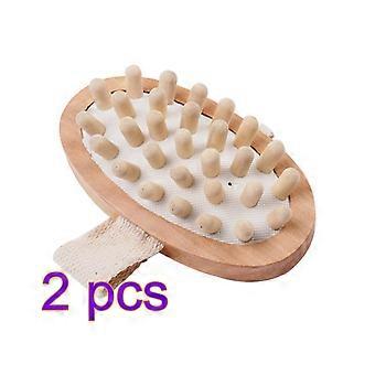 Shower Brush Wooden Body Massage Brush for 2Pcs Multi Color