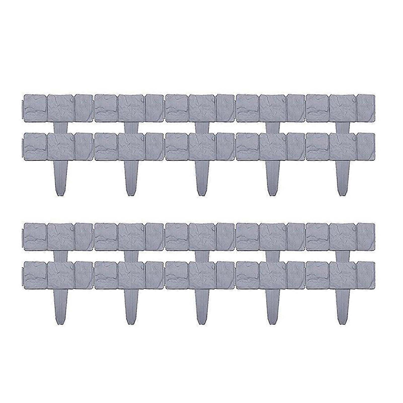 20 Pack Garden Edging Border, All-Weather Flexible Interlocking No Dig