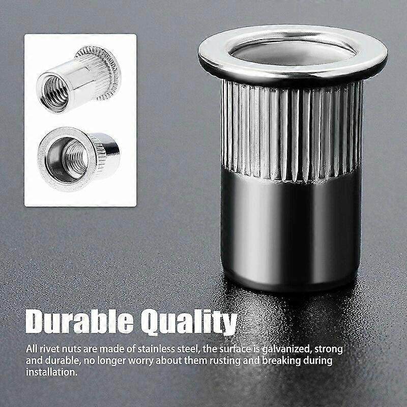 Stainless Steel Flat Head Rivet Nut Assortment Kit