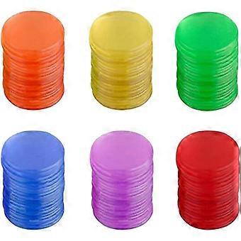120pcs 19mm Contatori Trasparenti Conteggio Bingo Fiches Marcatori di Plastica Bingo Forniture Pro Count Bingo Fiches per Bingo Carte da Gioco