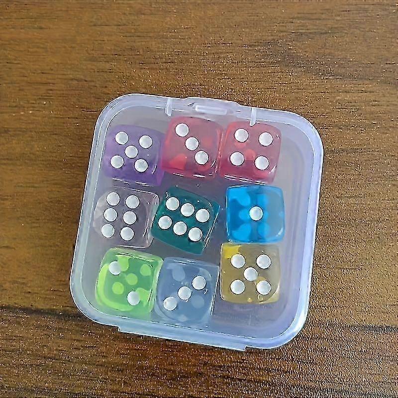 Portable Translucent Dice Set 9 Pcs