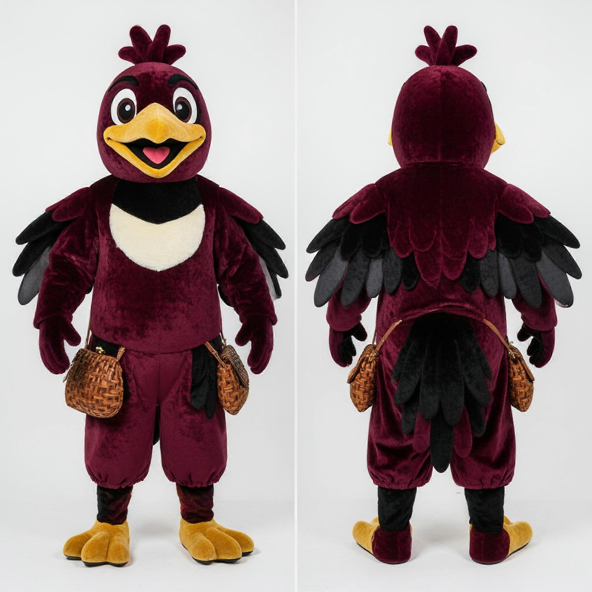MASTICOT Maroon Feathered Blackbird Mascot
