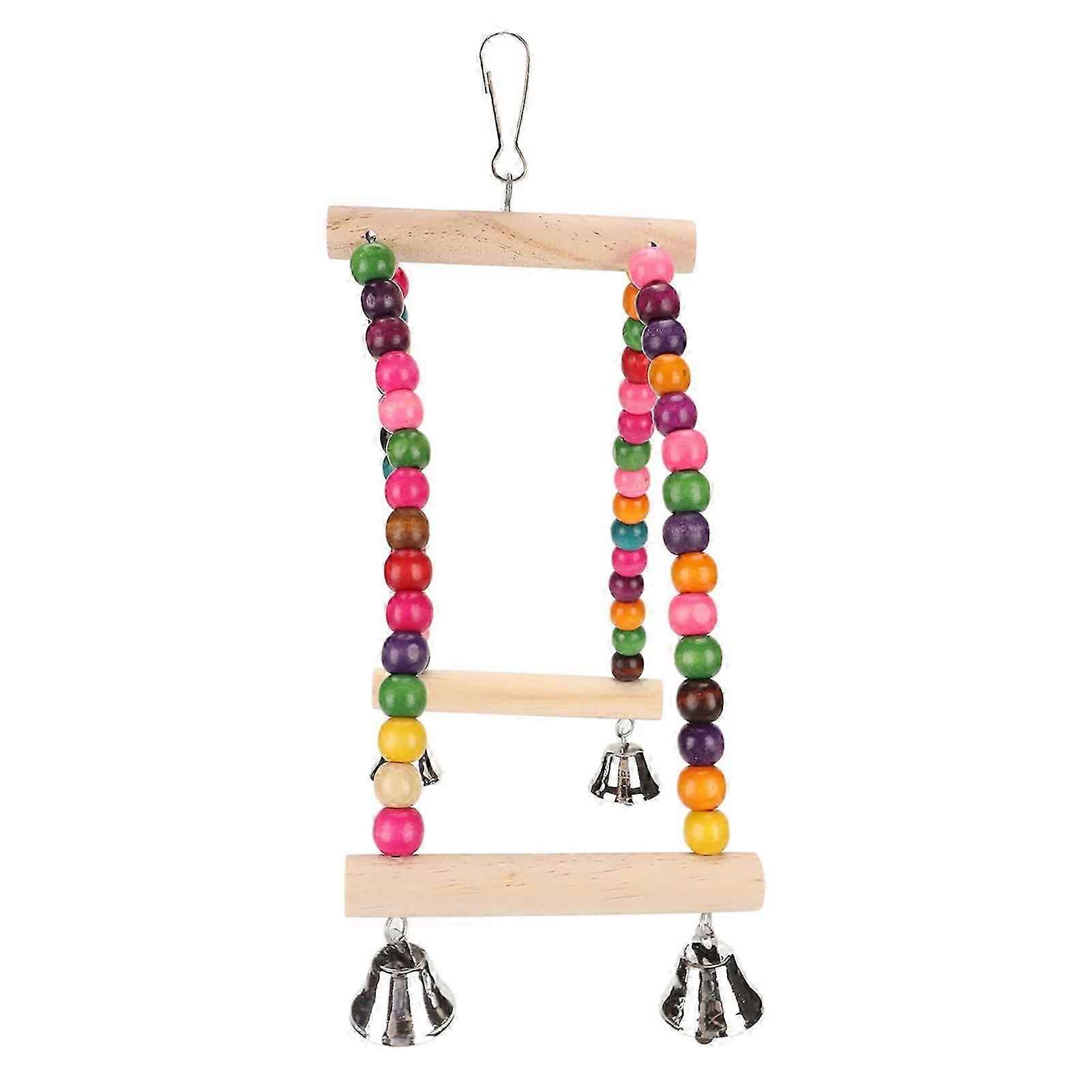 Bright Bead Parrot Swing Toy