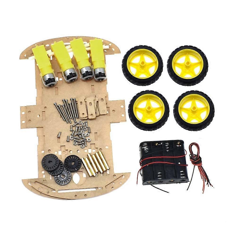 Smart Robot Car Kit 4WD Chassis with Speed Encoder, Precision Control, DIY Educational Robotics
