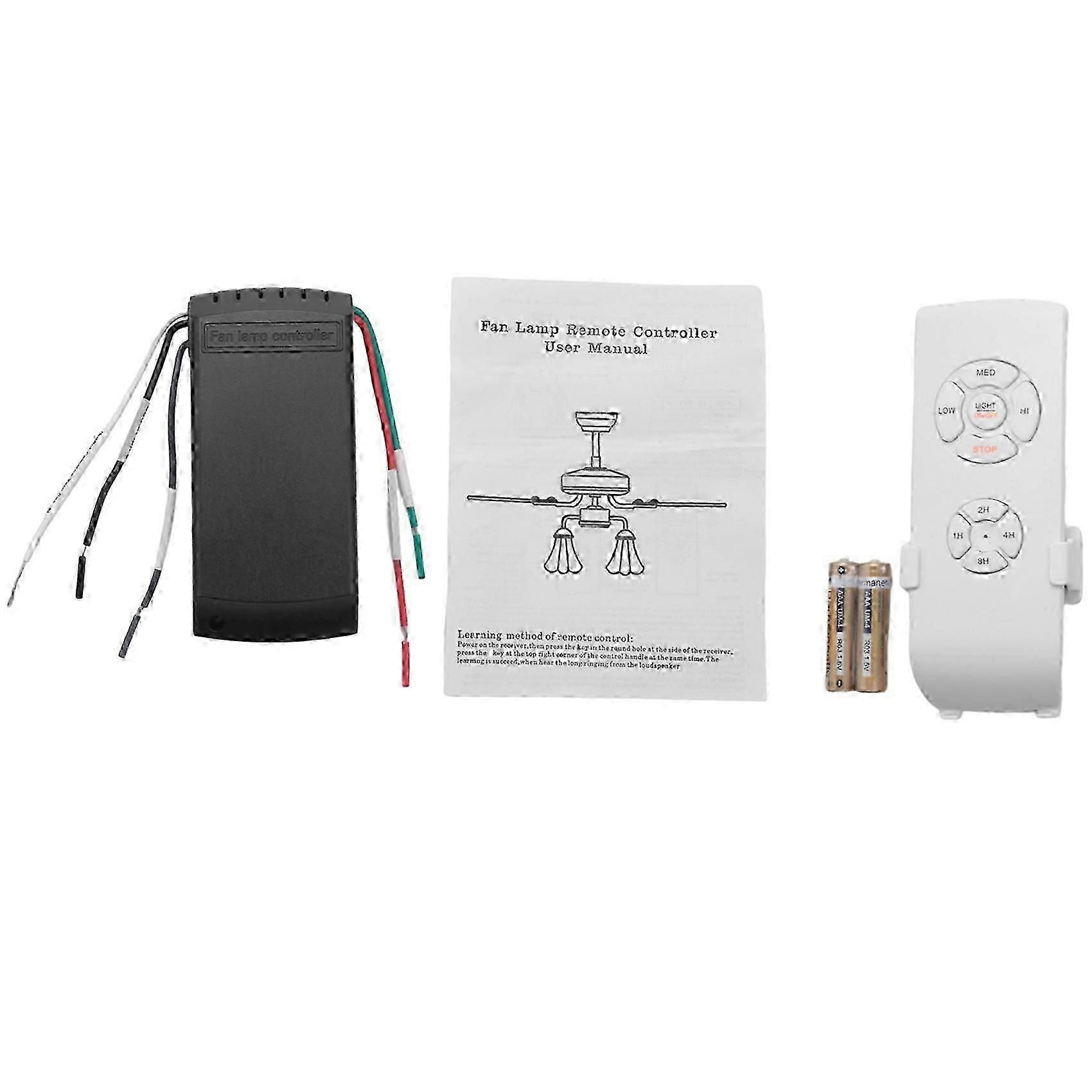 Universal Ceiling Fan & Light Remote Control Kit with Timing Wireless Switches