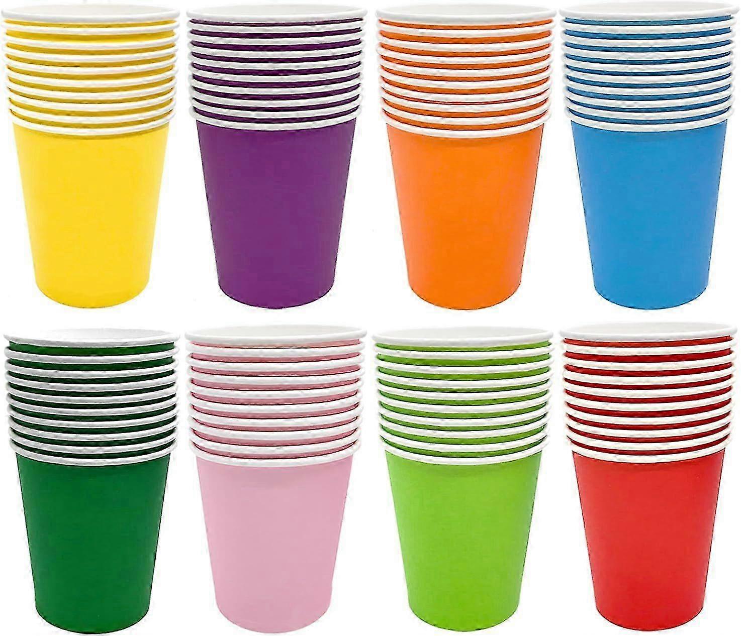 80pc Vibrant 9oz Solid Colour Cups