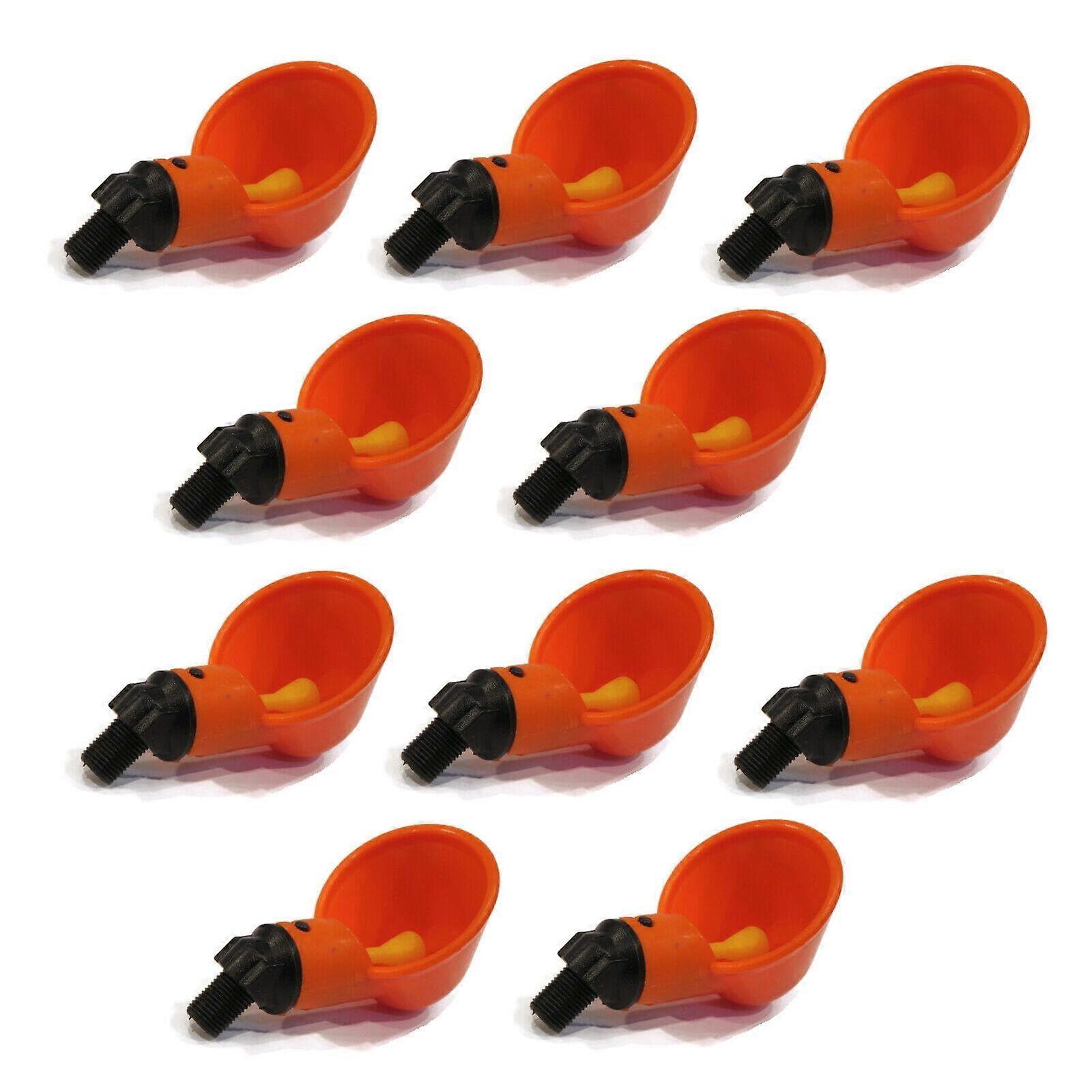 10 Pack Automatic Poultry Waterer Chicken Drinker for Coop Easy Install Consistent Water Supply