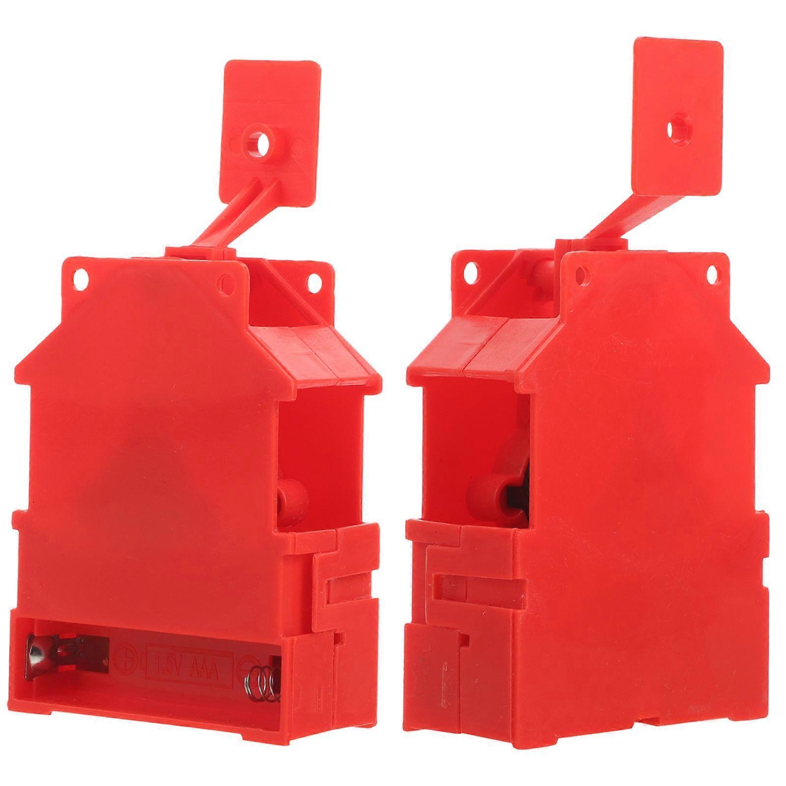 Swing Style Advertising Display Stand compatible with Posters 2Pcs Red Plastic