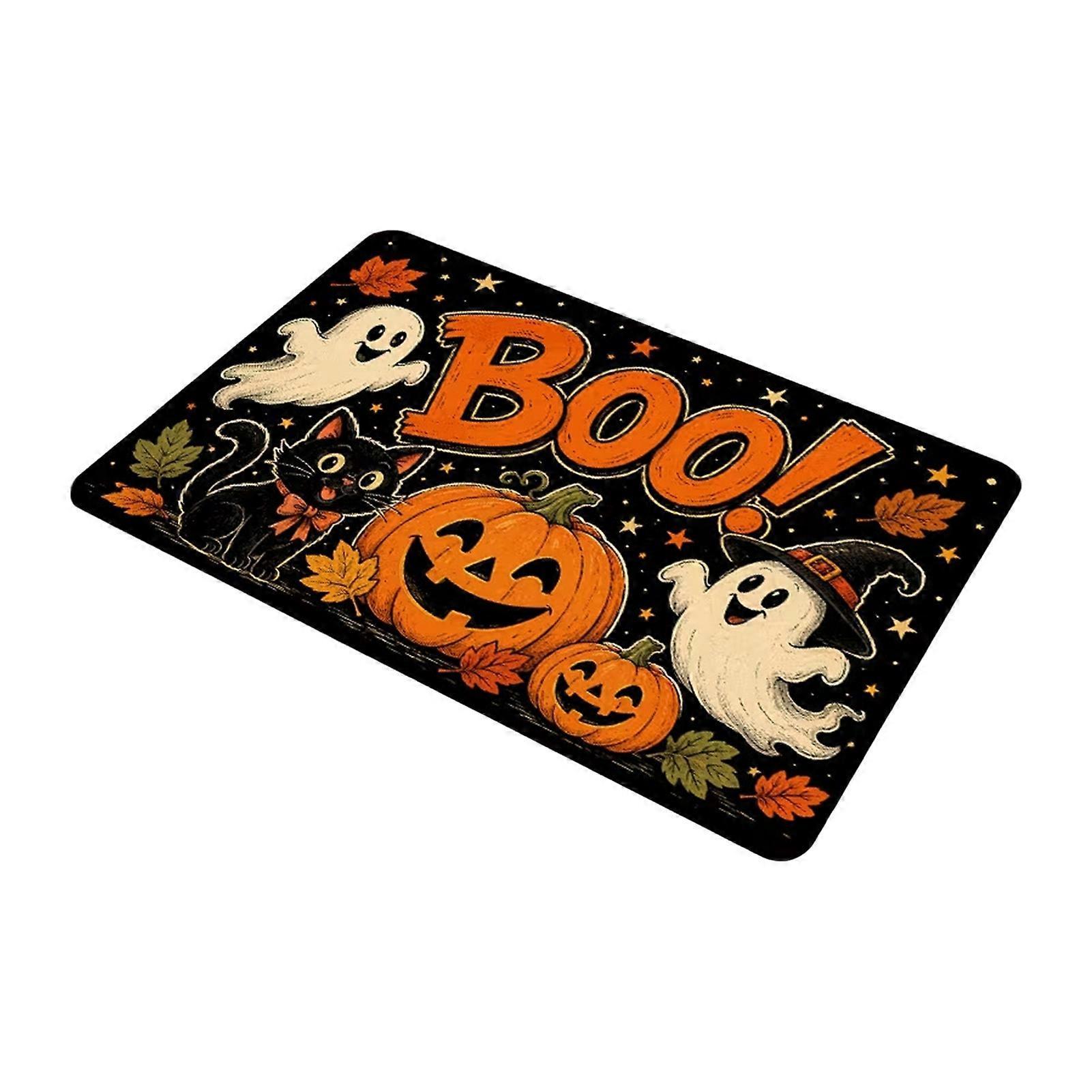 Pumpkin Non Slip Door Mat
