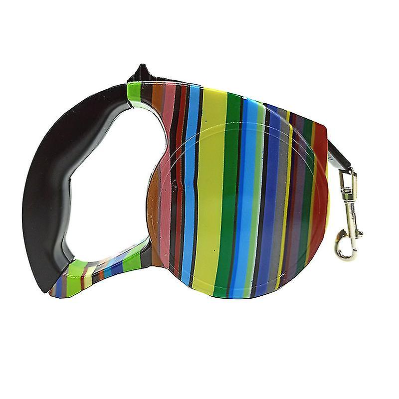 Stripe Pattern Automatic Retractable Dog Leash