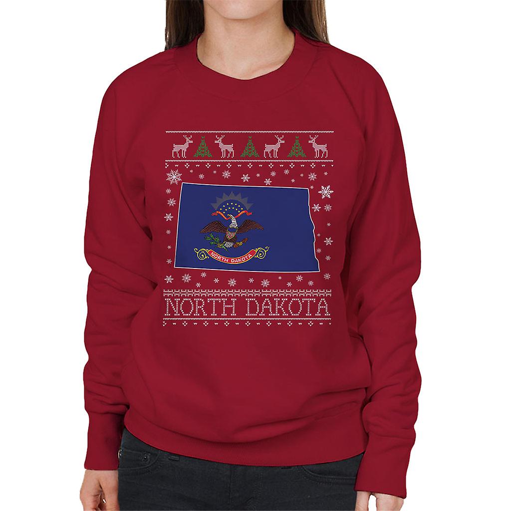 North Dakota Christmas Knit Pattern Women's Sweatshirt