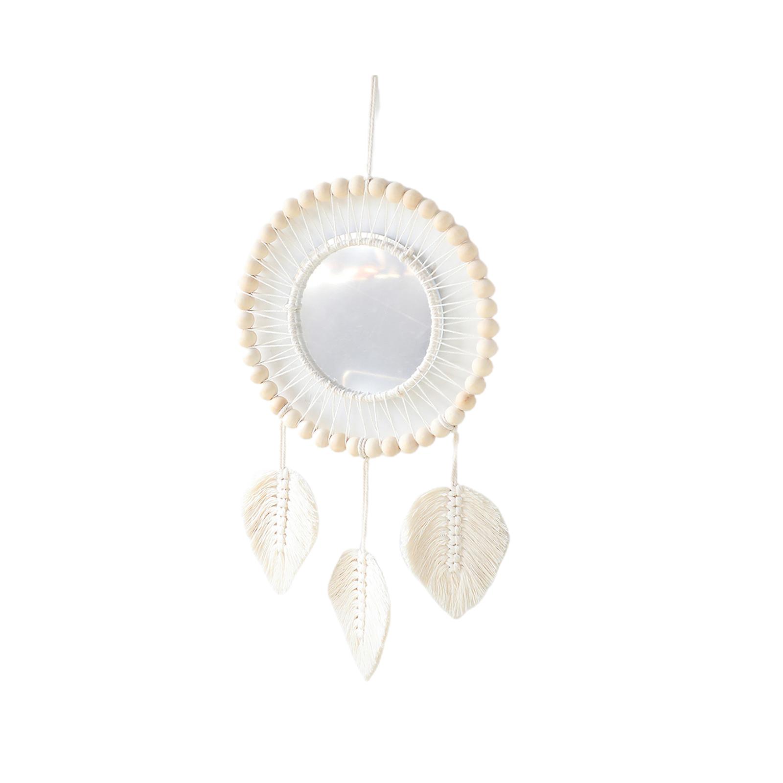 Macrame Wall Mirrors Nordic Wall Decor Mirrors Makeup Hand-made Wall Tapestry