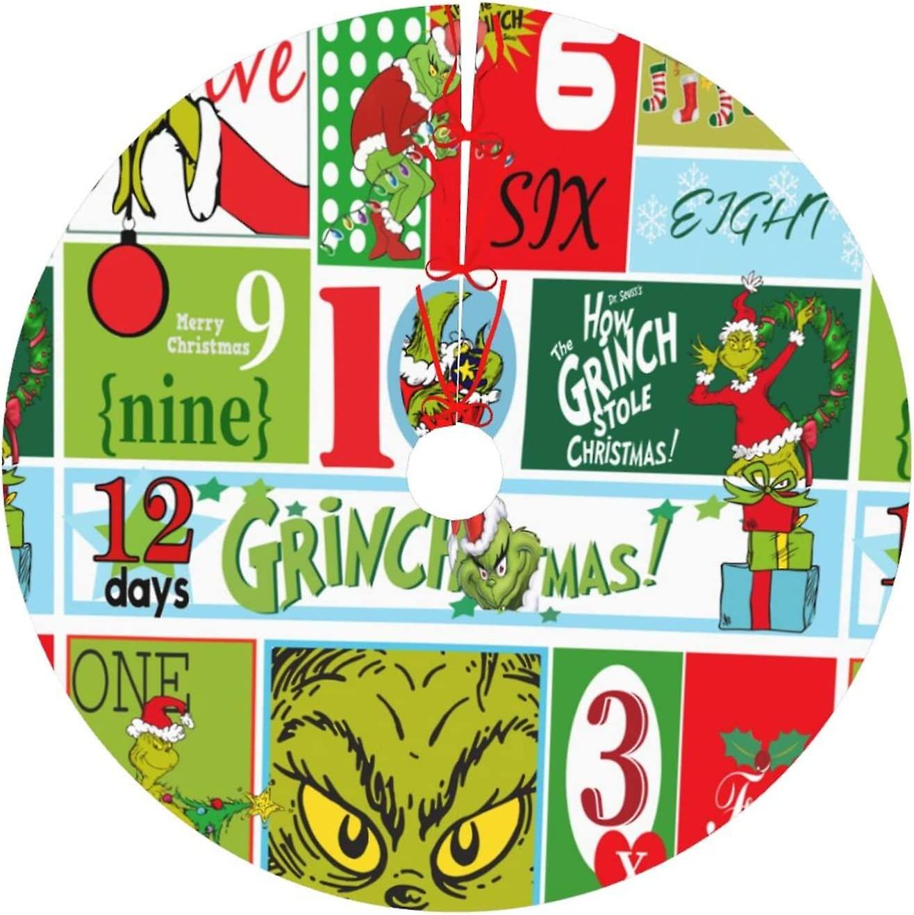 Cartoon Halloween Tree Skirt Christmas Tree Skirts Mat 36IN