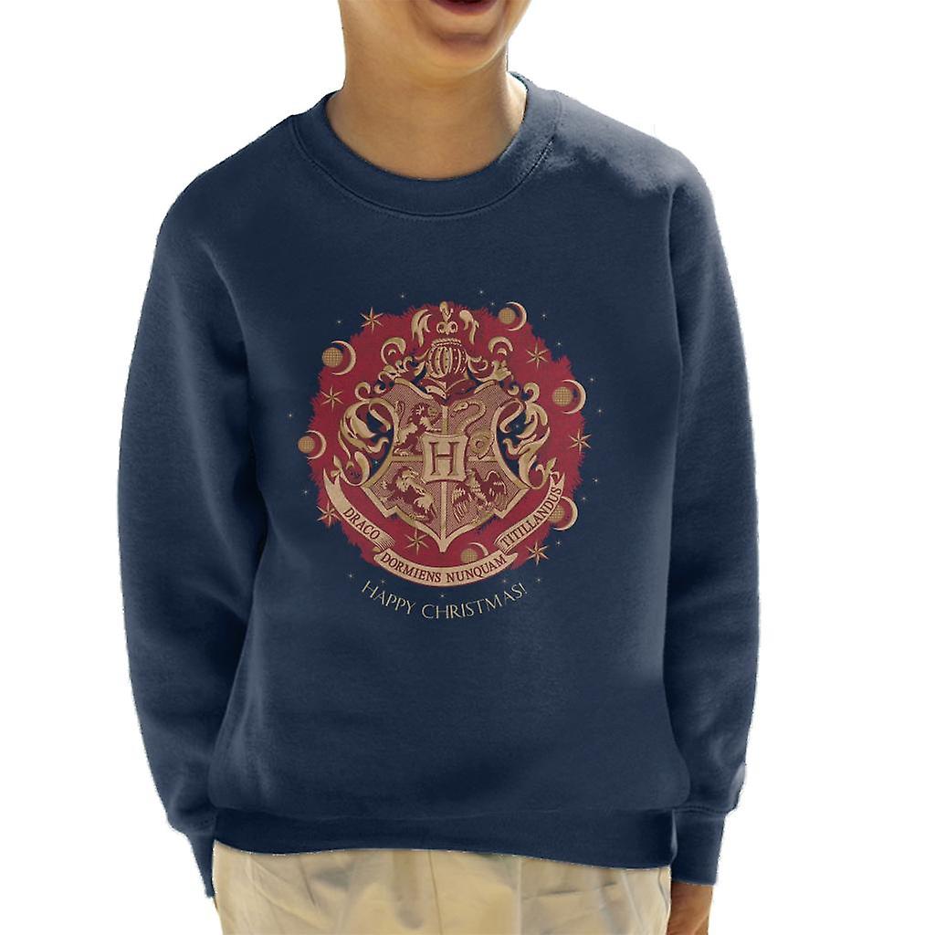 Harry Potter Christmas Hogwarts Crest Kid's Sweatshirt