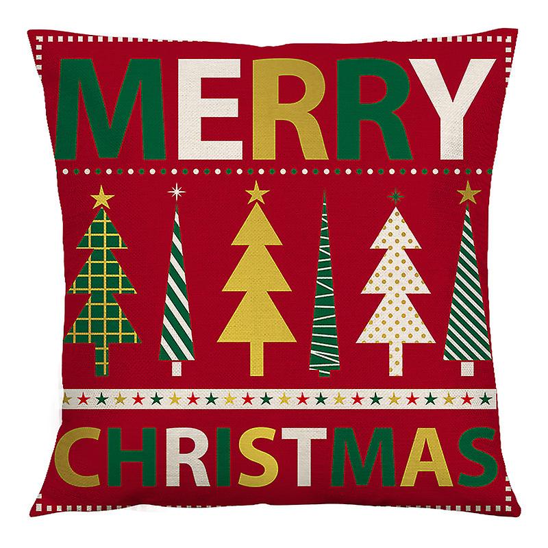 45cm Merry Christmas Cushion Cover Pillowcase Christmas Decorations For Home Ornament Happy New Year Christmas Decor