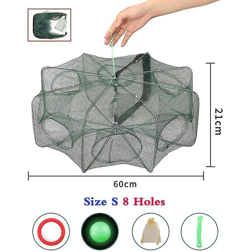Foldable Fishing Net Fishing Net Shrimp Cage Trap Minnow Crab Baits Mesh Trap Net