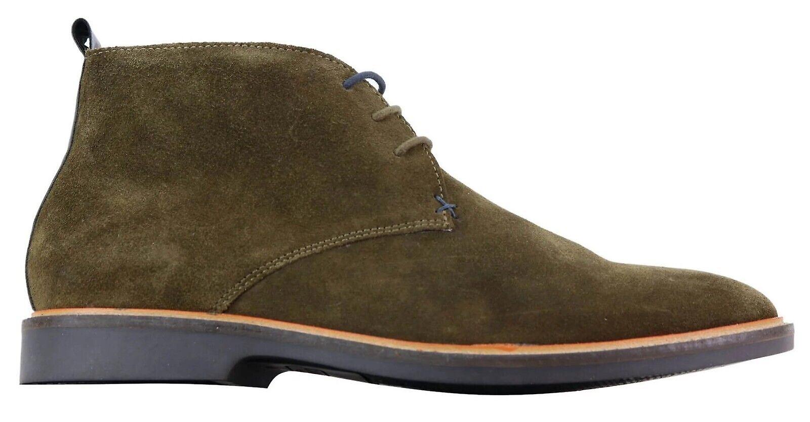 Mens Khaki Suede Classic Formal Ankle Desert Chukka Boots