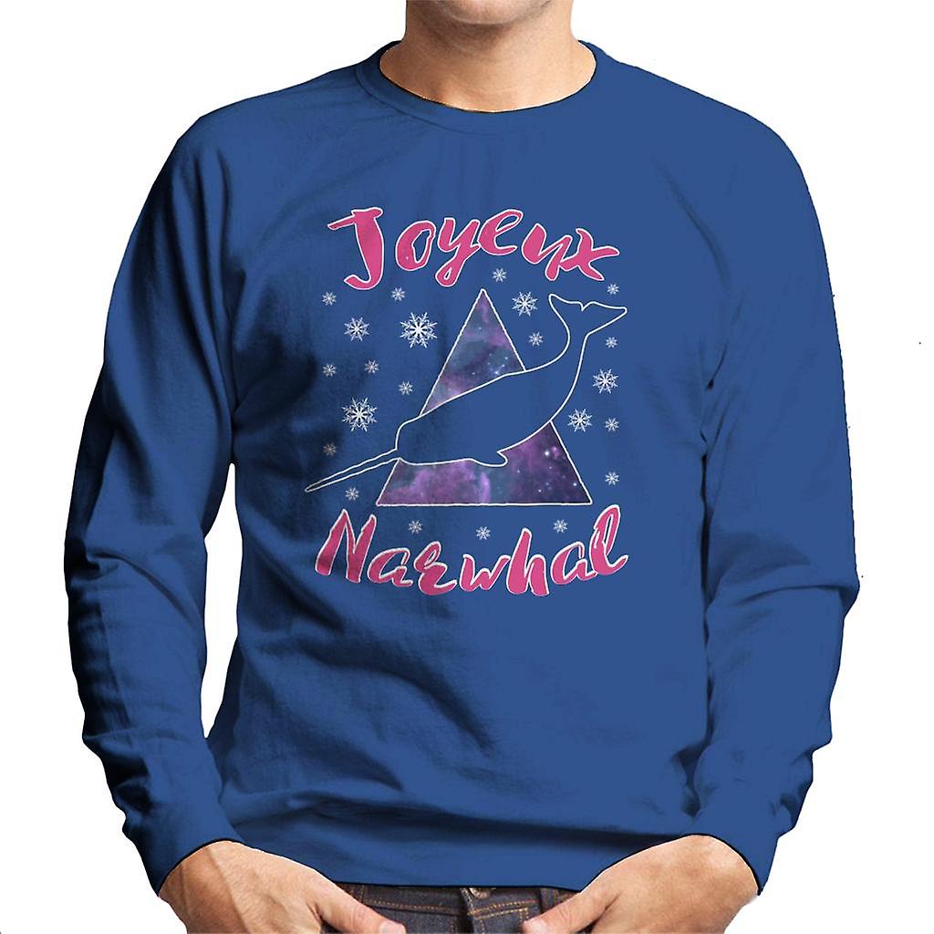 Kerst Joyeux narwal mannen Sweatshirt