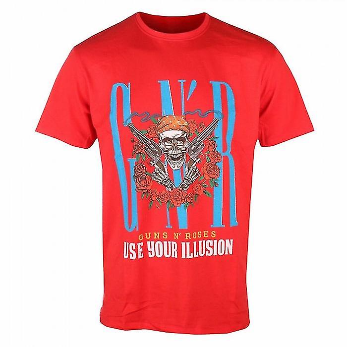Guns N Roses Unisex Adult Bandana Skull Cotton T-Shirt