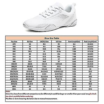 Scarpe Cheerleading E Ginnastica Donna – Leggere, Traspiranti, Con Suola Morbida Antiscivolo, Bianche, Con Chiusura In Velcro