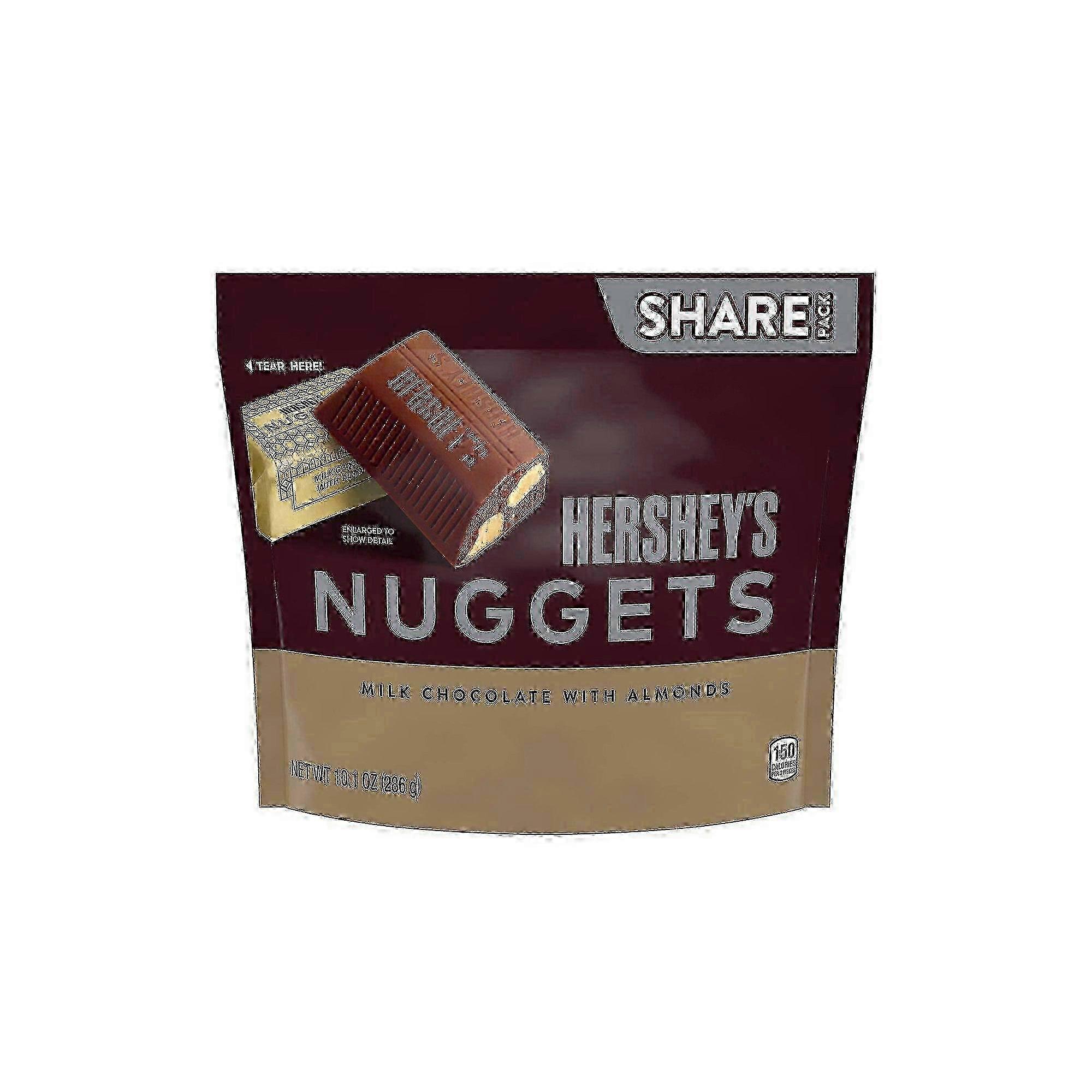 Hershey's Milk Chocolate With Almonds Nuggets, Share Size, 10.1 Oz