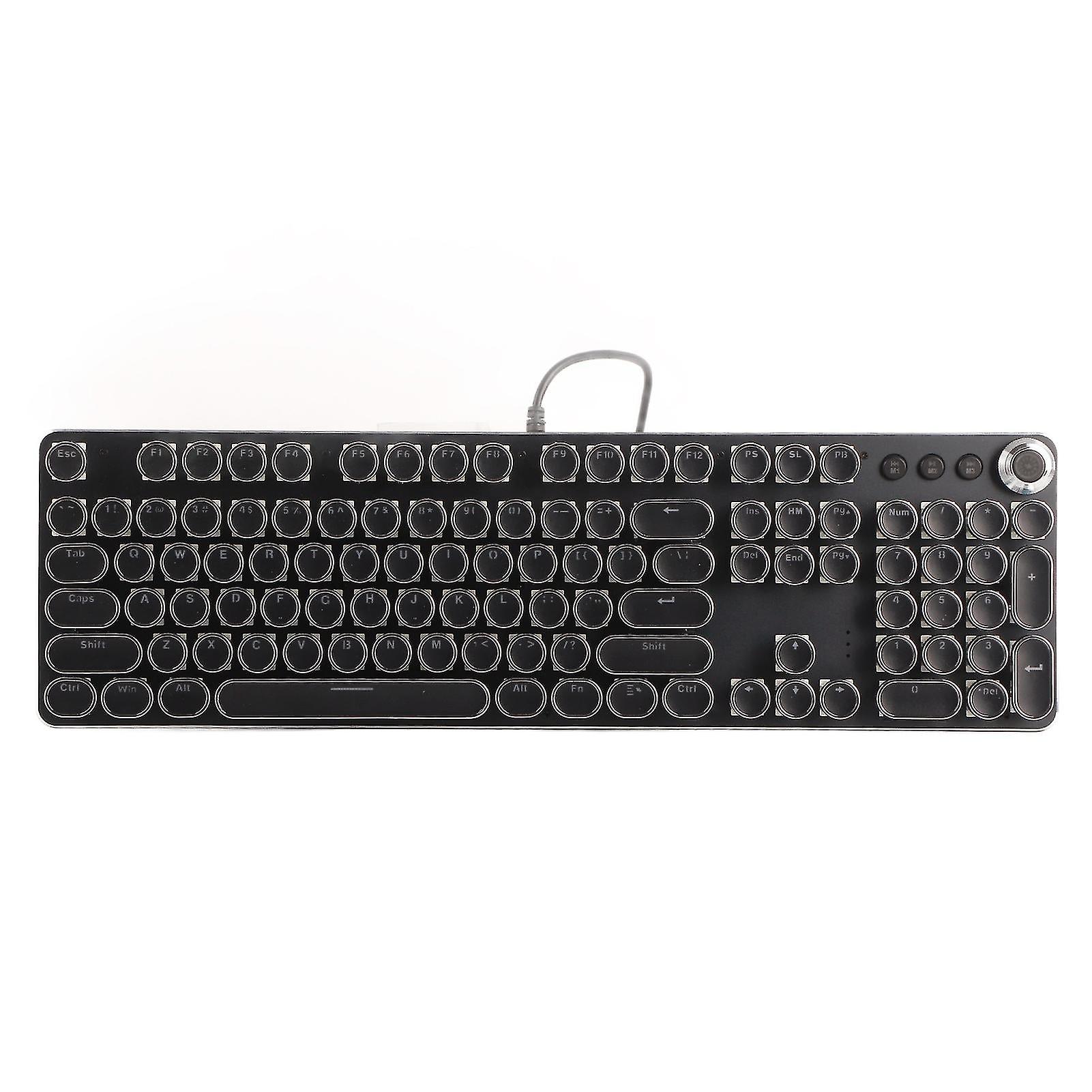 104 Keys Retro Style Electroplated Keyboard Gaming Mechanical Keyboard With Lighting Effect
