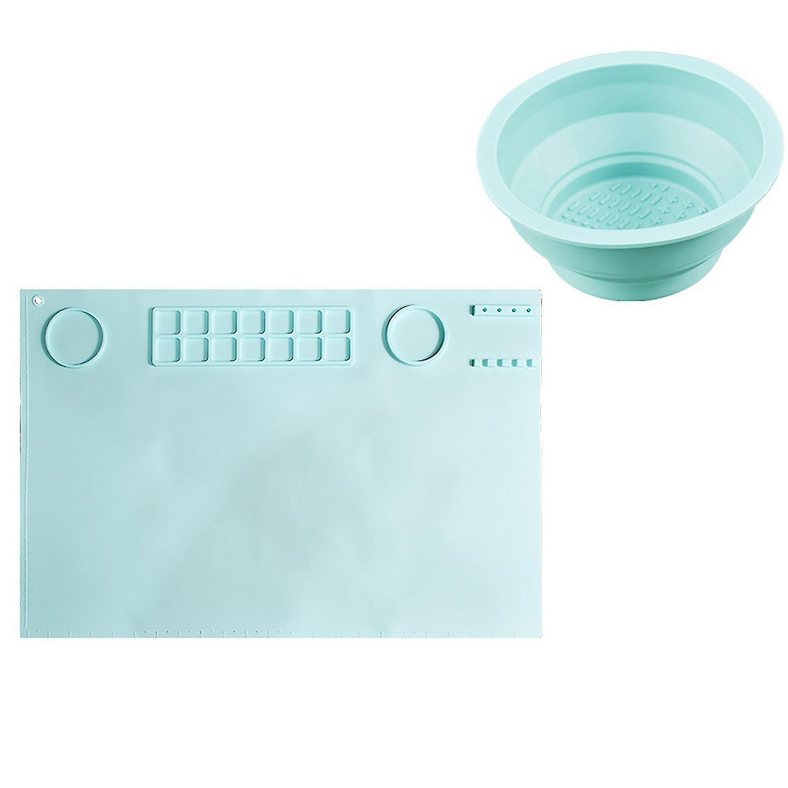 1 Set Painting Mat Not Easily Deform Waterproof Non-fading High Tenacity Heat Resistant Diy Non-slip Grooved Drawing Pad Household Supply