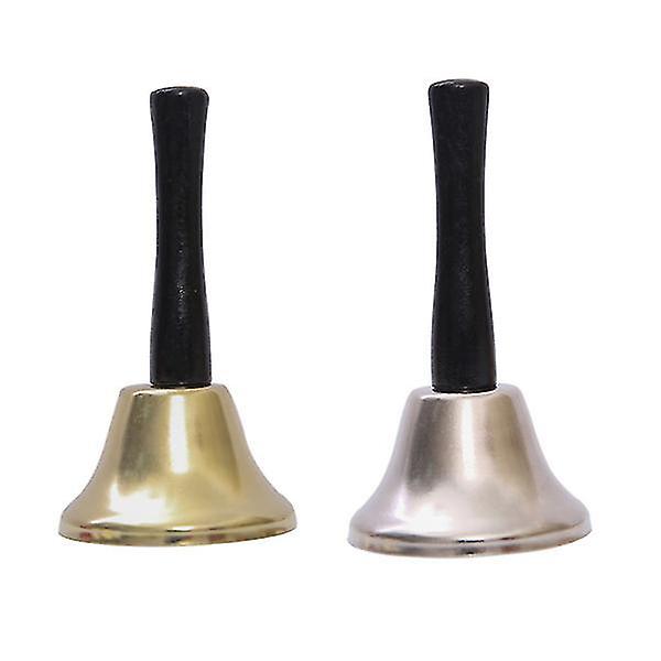 2 Pcs Rattle Bell With Handle Dinner Party Hand Bell Restaurant Call Service Bell Christmas Decorati