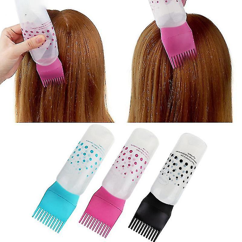 Hair Dye Bottle Shampoo Hair Coloring Dyestuff Applicator Bottle With Comb Teeth