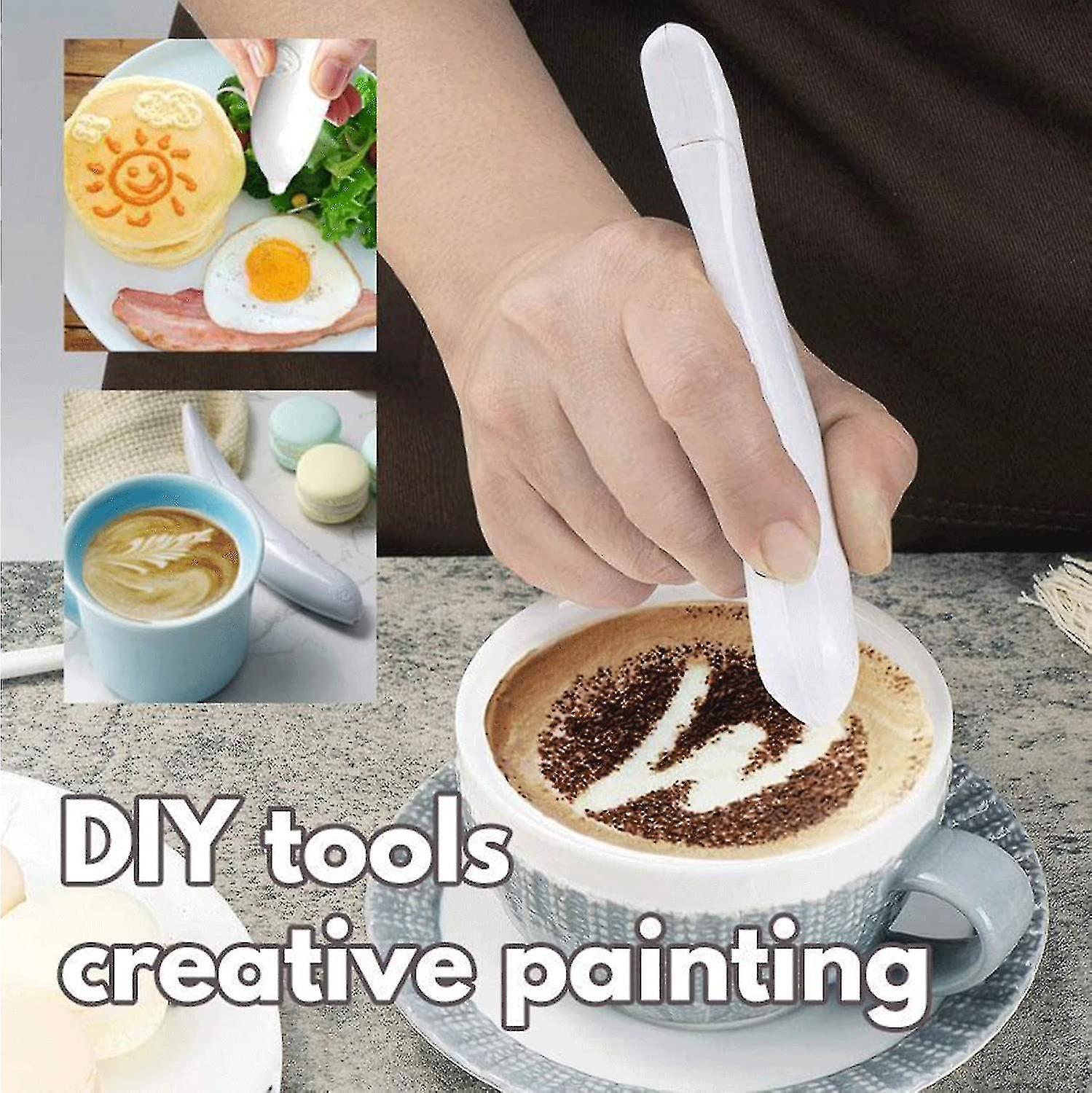 Latte Art Pen, Pen Carving Pen,diy Pattern For Grounds, Cocoa Powder, Ground