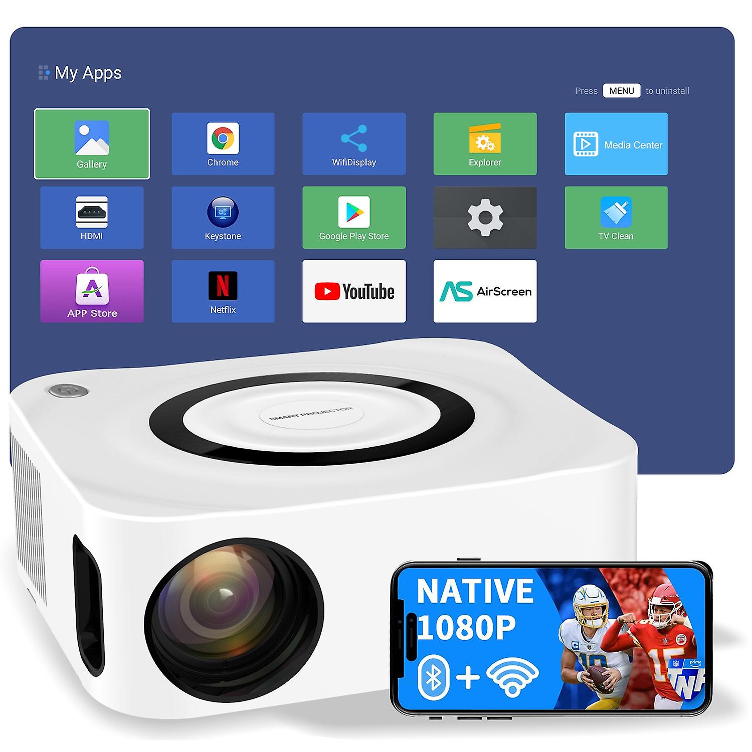 1080P Bluetooth WIFI Phone Projector US Plug