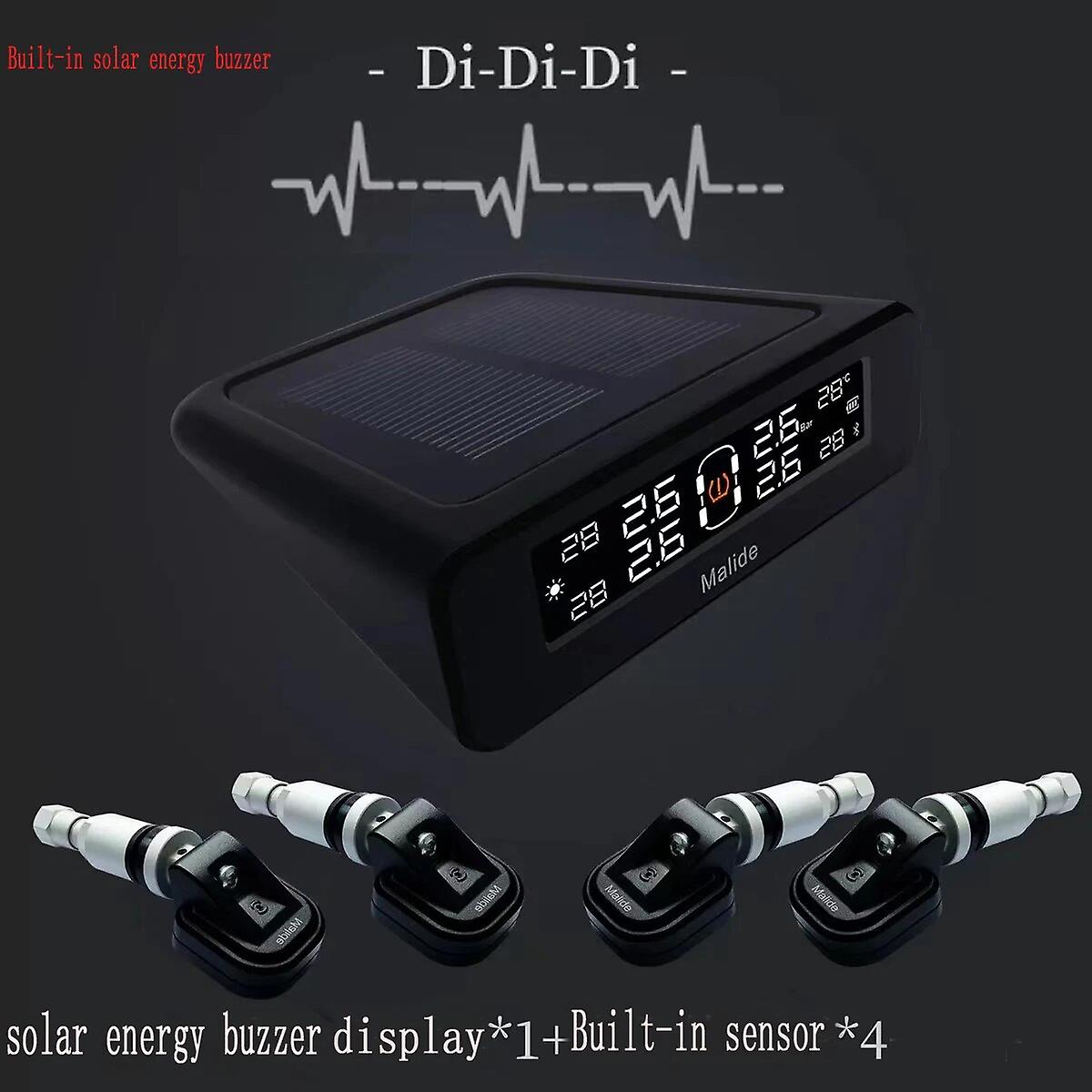 High Quality Wireless Solar Tire Pressure Monitoring System Tire Pressure Alarm Mobile App New Tire Pressure Monitoring For 6.4b