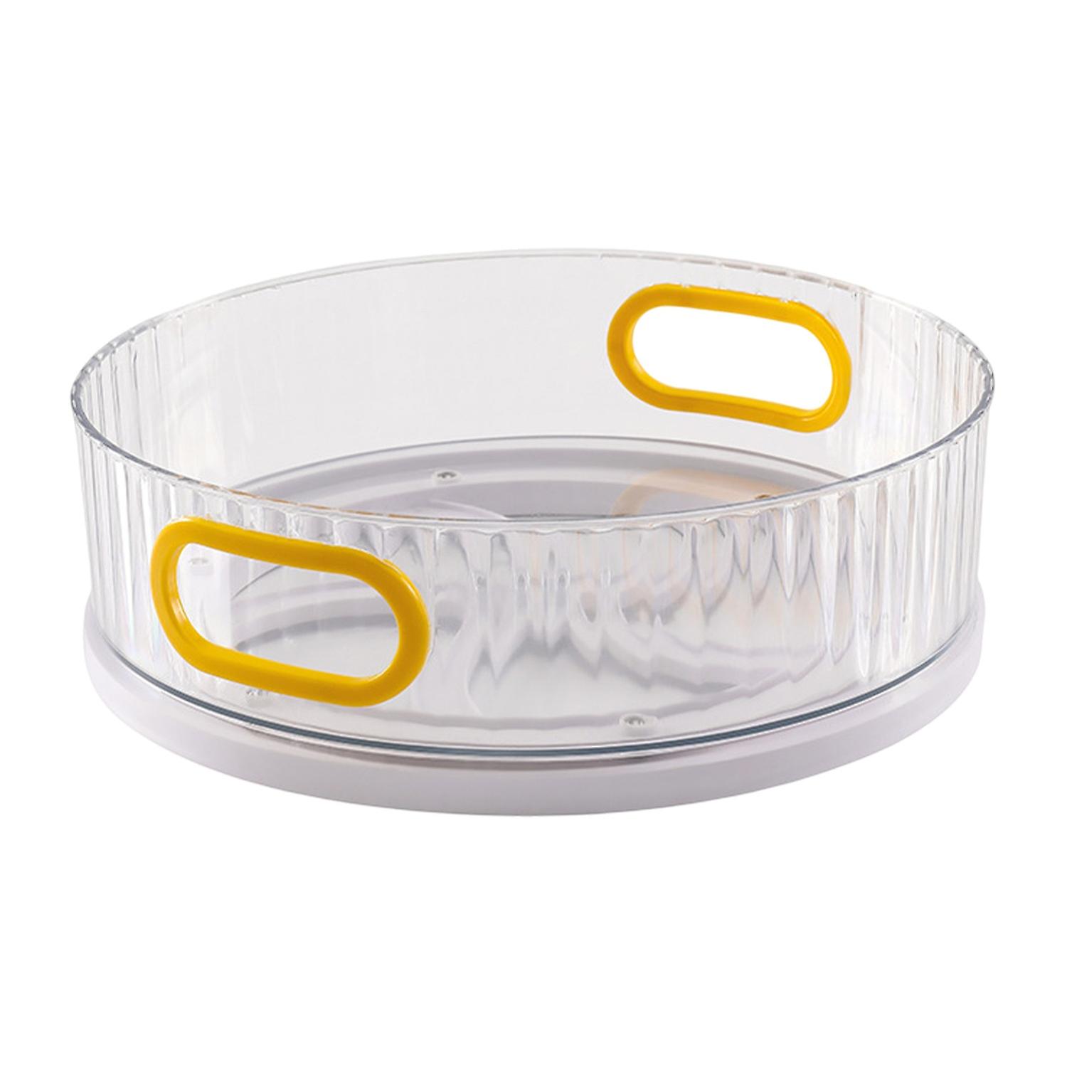 Storage Tray 360 Degree Rotatable Plastic Rotating Spinning Spice Organizer Holder with Turntable fo