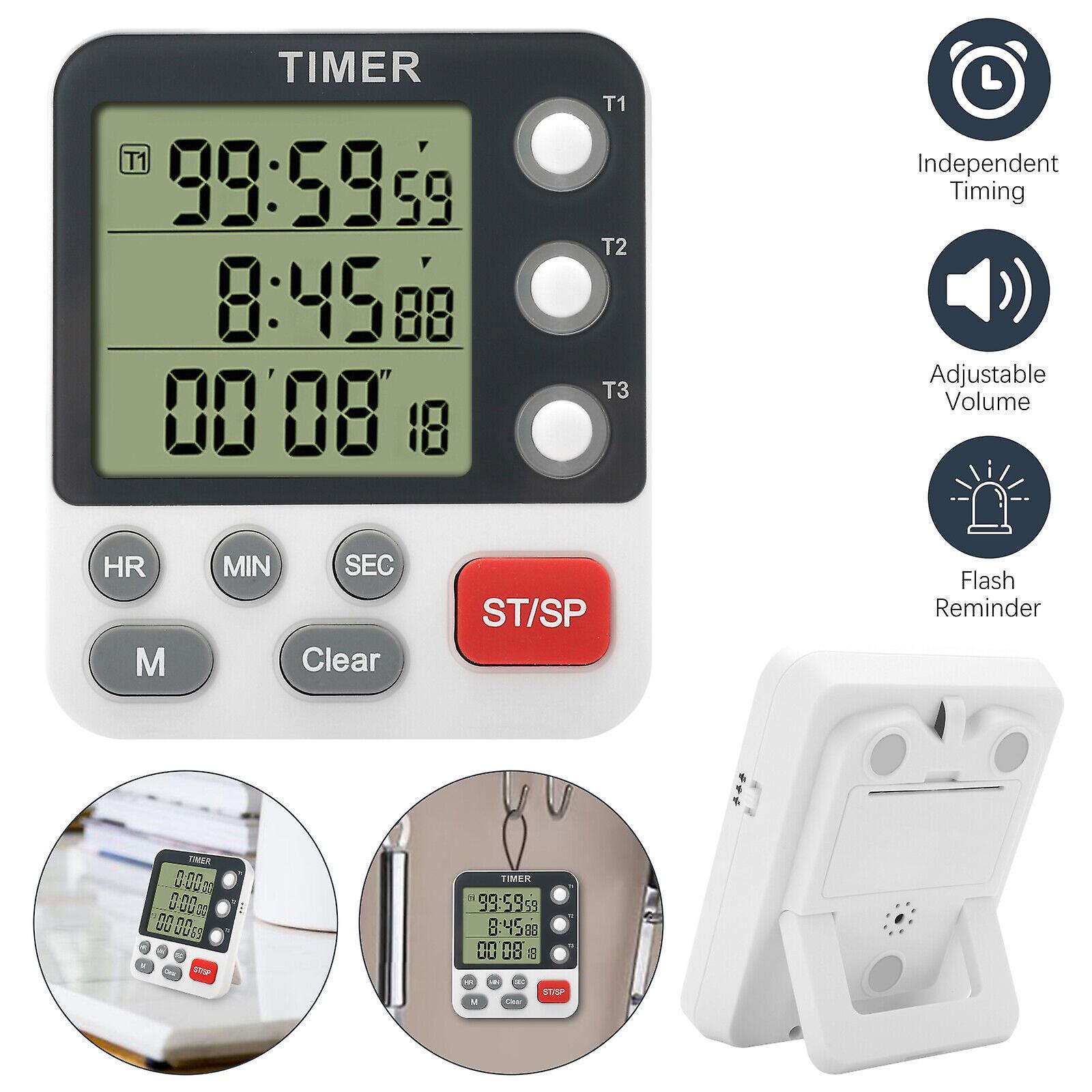 Large Digital LCD Kitchen Cooking Timer Count Down-up Clock Loud Alarm Magnetic