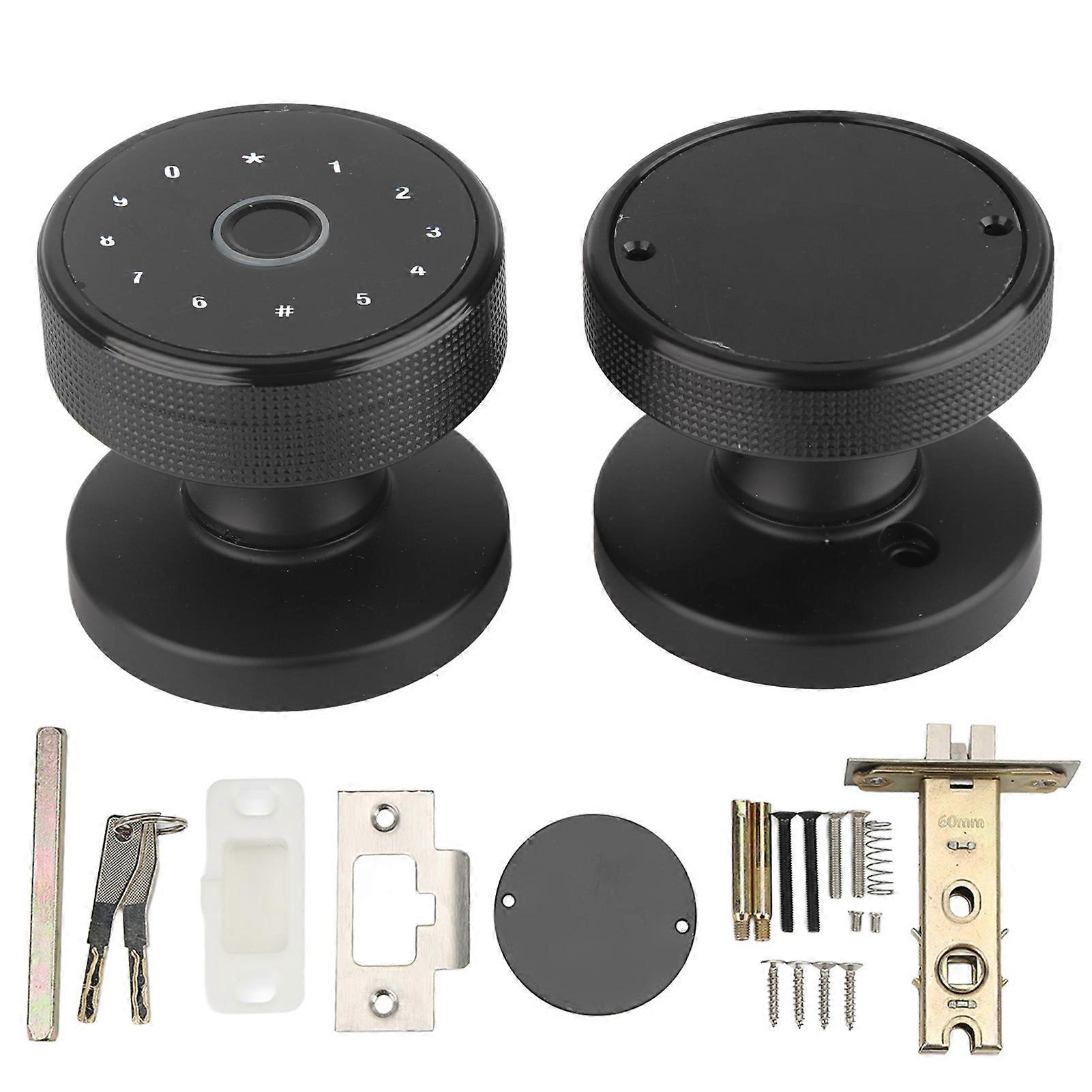 Smart Digital Door Knob with Keypad Keyless Entry Door Lock Fingerprint Key Password APP Unlock for Tuya