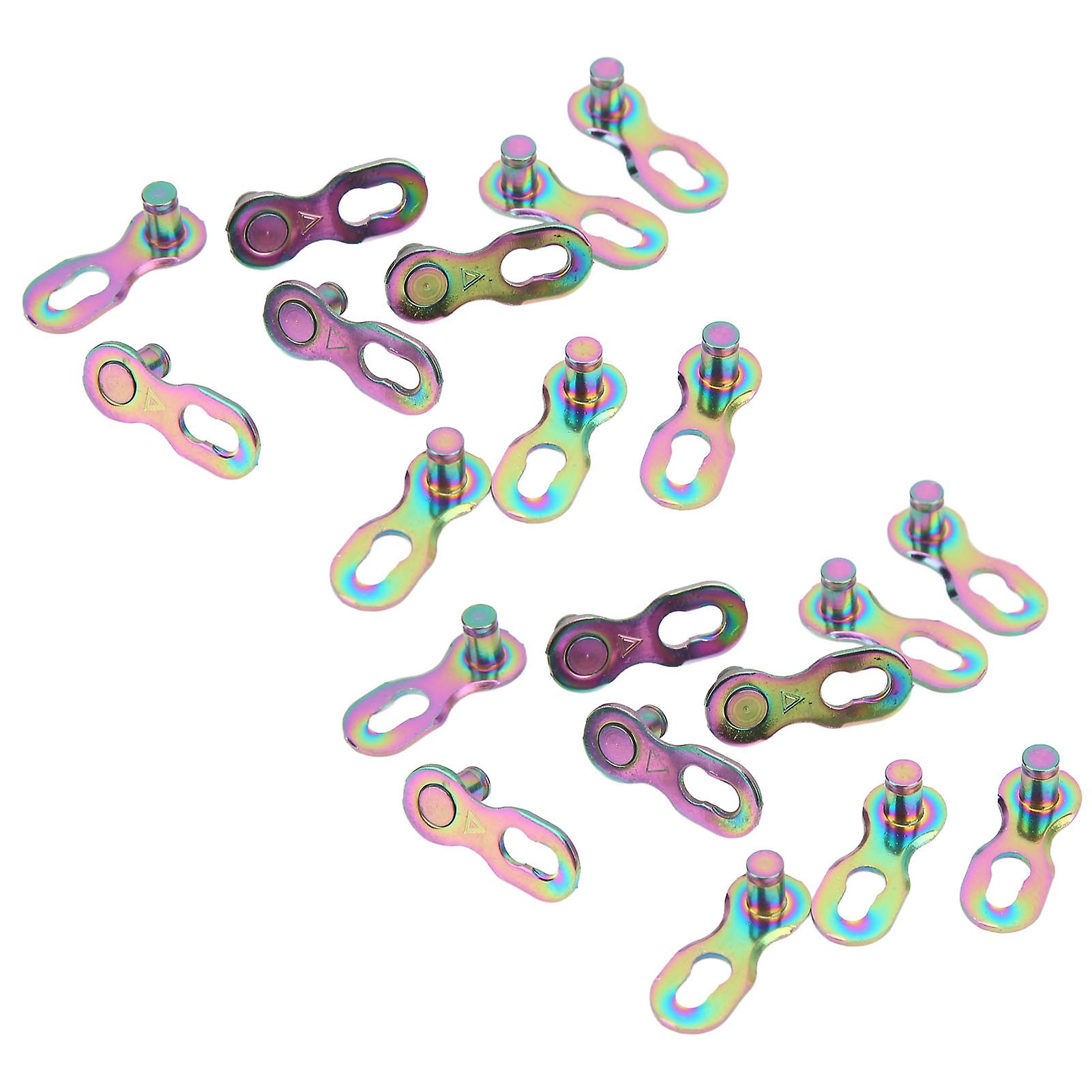 10 Pairs Bicycle Chain Link Colorful Manganese Steel 8 Speed Bicycle Chain Connector for Cycling 
