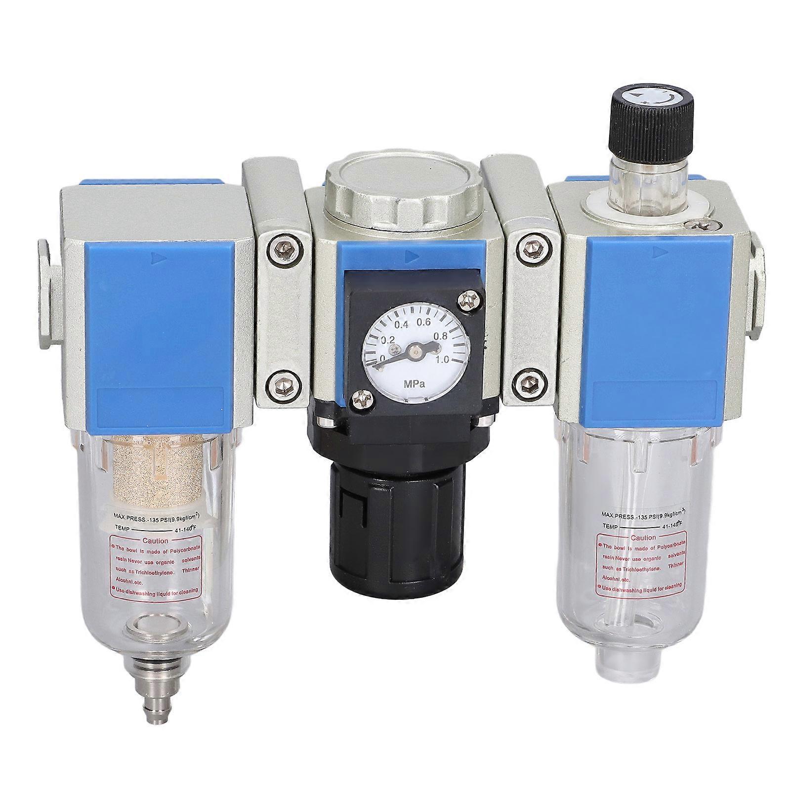 Compressed Air Filter Regulator Lubricator Combo Water Oil Separator 3 in 1 3 UnitGC200-06 