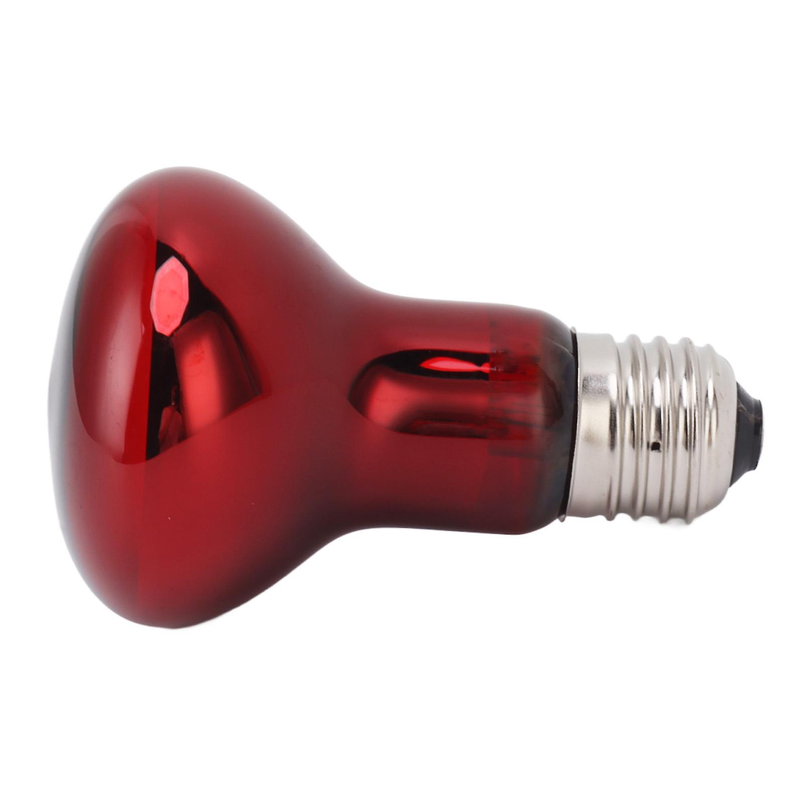 Reptile Heat Lamp Bulb E27 UVA Amphibian Basking Day and Night Heating Light Bulb for Bearded Dragon Lizard 220 to 240V Red