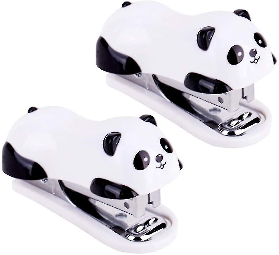 Mini Portable Panda Office Stapler Portable Manual Staplers Cute Panda Cartoon-YUHAO