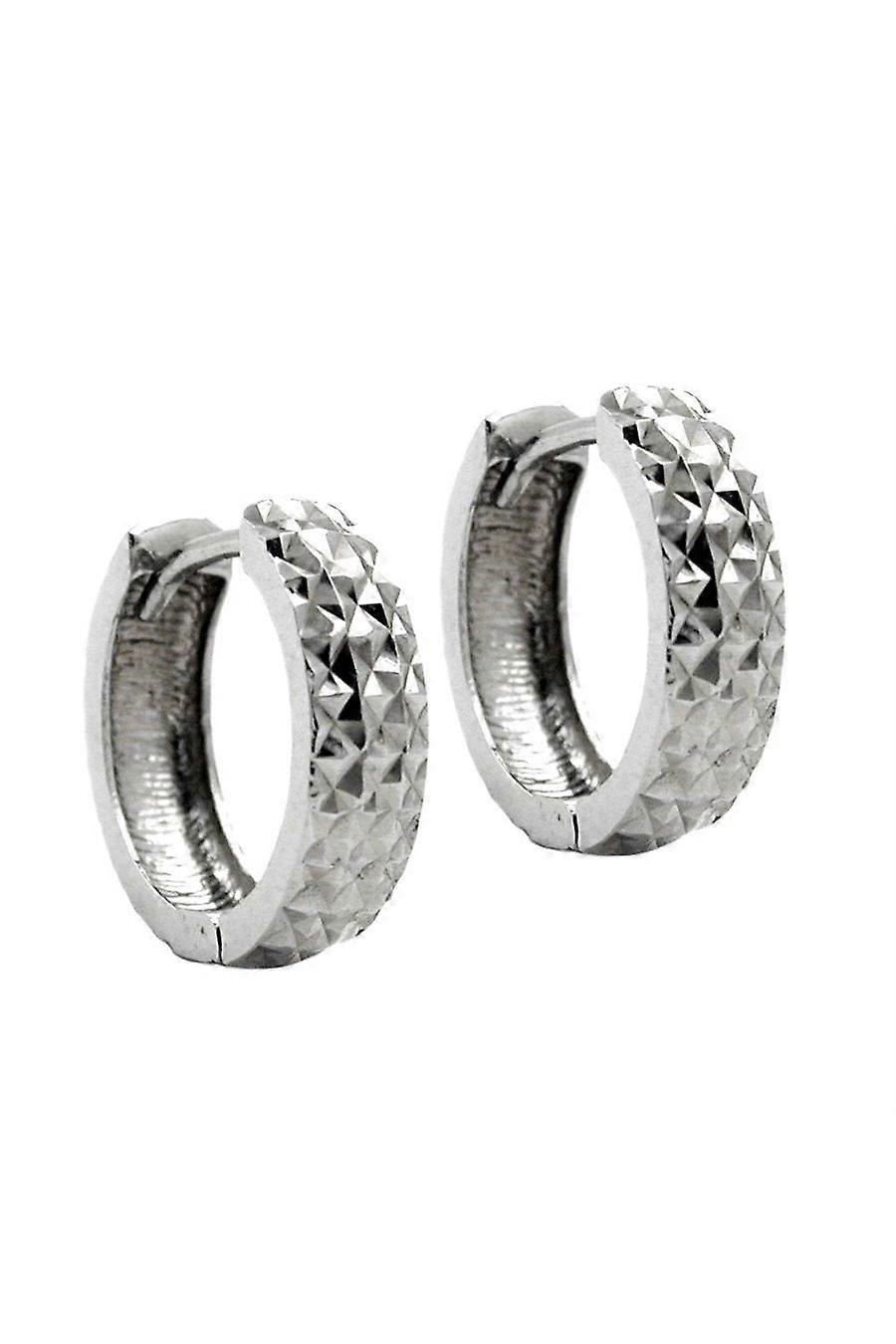 Hoop Earrings Diamond Cut Silver 925 - Gl93297
