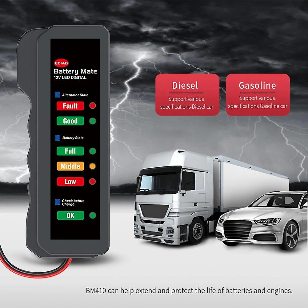 12V Digital Tester Charging System Analyzer Led Display 12V LED Battery Tester~1970