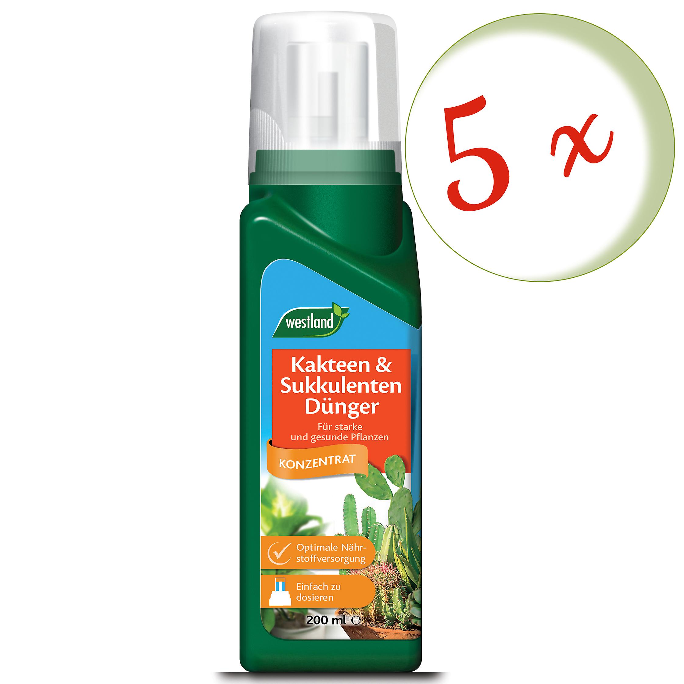 5 x WESTLAND® cacti and succulent fertilizer, 200 ml